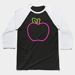 Apple Line Light Baseball T-Shirt